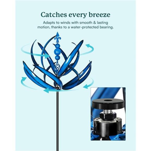 91 inch Wind Spinners Outdoor - Extra Large Outdoor Metal Wind Sculptures - Picture 10 of 14